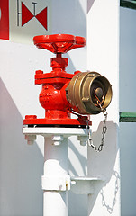 Image showing Red fire hydrant