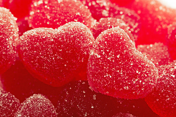 Image showing Red fruit candy in the form of the heart