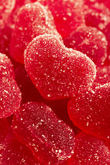 Image showing Red fruit candy in the form of the heart