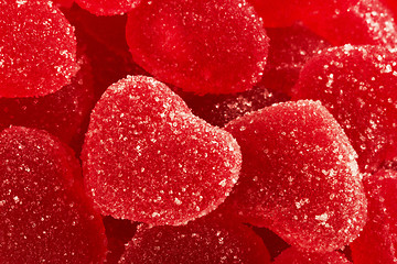 Image showing Red fruit candy in the form of the heart