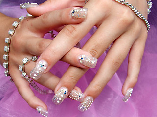 Image showing Decorated nails