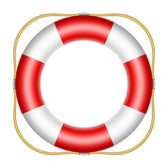 Image showing Red lifesaver buoy