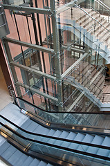 Image showing escalators  