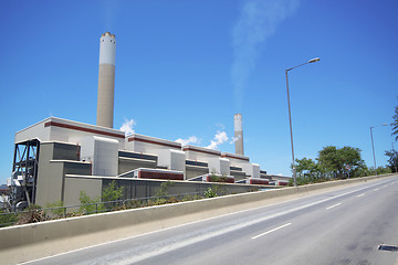 Image showing power station and highway
