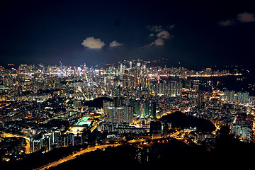 Image showing Hong Kong at night 