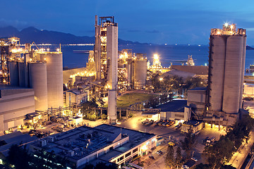 Image showing Cement Plant,Concrete or cement factory, heavy industry or const