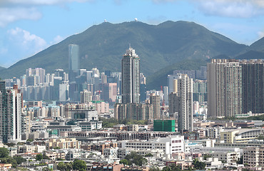 Image showing view over the modern city during the day 