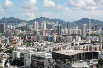 Image showing view over the modern city during the day 