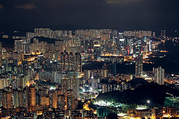 Image showing City midtown skyline at dark 