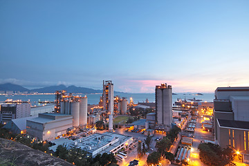 Image showing Cement Plant,Concrete or cement factory, heavy industry or const