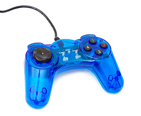 Image showing The blue glass game controler 