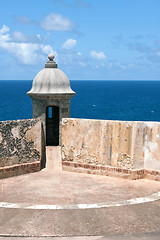 Image showing El Morro Fort Sentry Watchtower