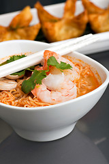 Image showing Thai Noodle Soup with Prawns