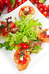 Image showing original Italian fresh bruschetta 