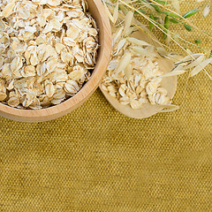 Image showing Background with Oat Flake - Healthy Eating