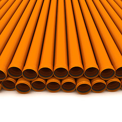 Image showing Two rows of tubes