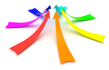 Image showing Rainbow arrows