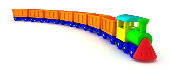 Image showing Orange train tail