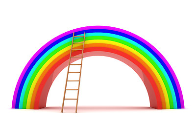 Image showing Ladder to the rainbow
