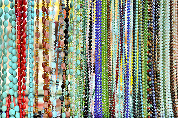 Image showing lots of colorful glass beads  