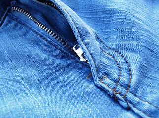 Image showing fragment classic fashioned jeans 