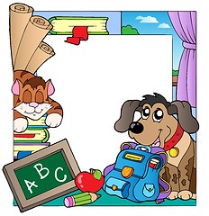 Image showing School theme frame 7