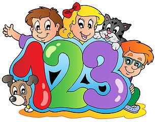 Image showing School theme with numbers