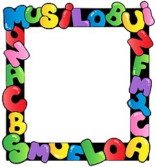 Image showing Frame with cartoon letters