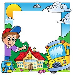 Image showing School theme frame 1