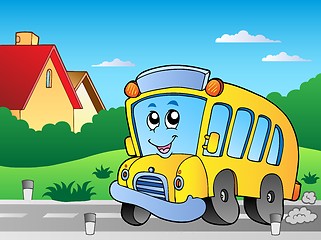 Image showing Road with school bus 2