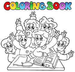 Image showing Coloring book school cartoons 3