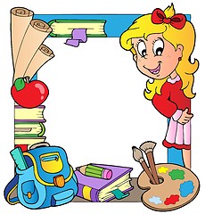 Image showing School theme frame 6