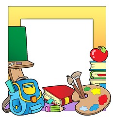 Image showing School theme frame 2