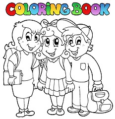 Image showing Coloring book school cartoons 6