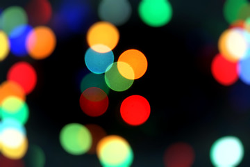 Image showing blurred color lights