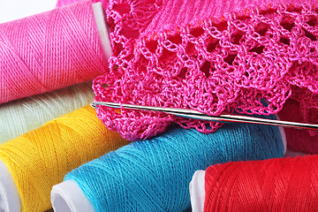 Image showing Knitting, sewing, crochet and lace