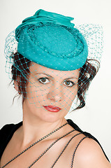 Image showing woman in green hat