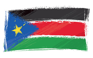 Image showing Grunge South Sudan flag