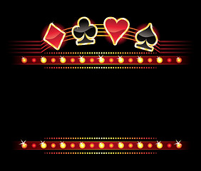 Image showing Neon with Card symbols