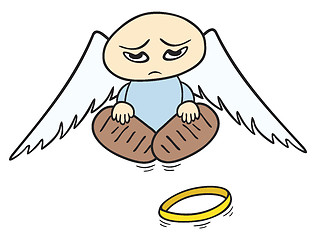 Image showing Sad angel