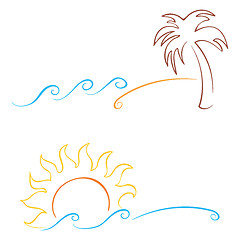 Image showing Summer symbols