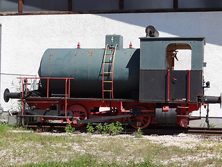 Image showing Worn out steam locomotive