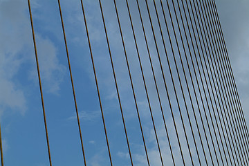 Image showing Detail of suspension bridge