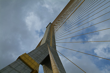 Image showing Detail of suspension bridge