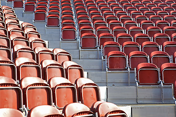 Image showing Empty stadium seats 