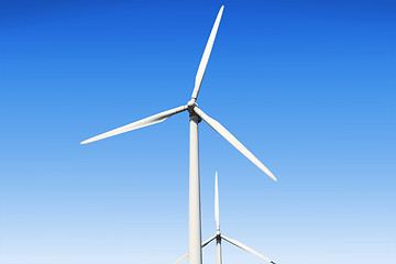 Image showing Turbines in a windfarm