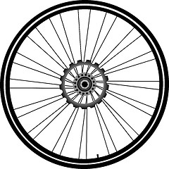 Image showing bike wheel isolated on white