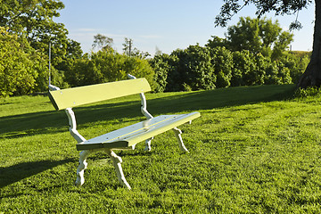 Image showing bench in a park