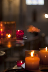 Image showing Candles in a church