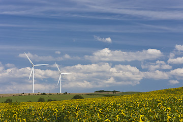 Image showing Wind turbines